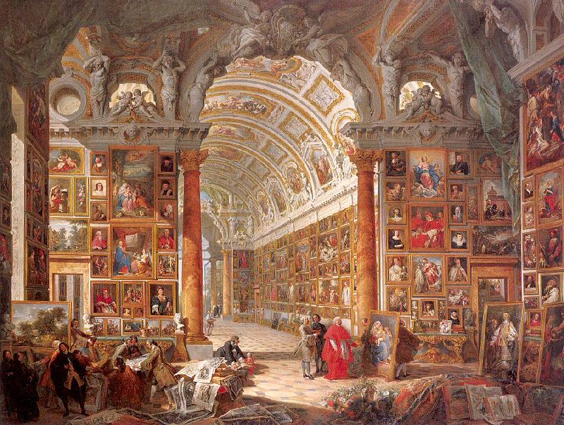 Panini, Giovanni Paolo Interior of a Picture Gallery with the Collection of Cardinal Gonzaga oil painting picture